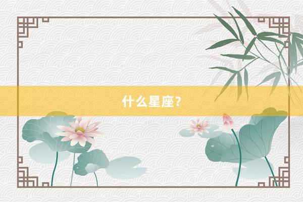 什么星座？